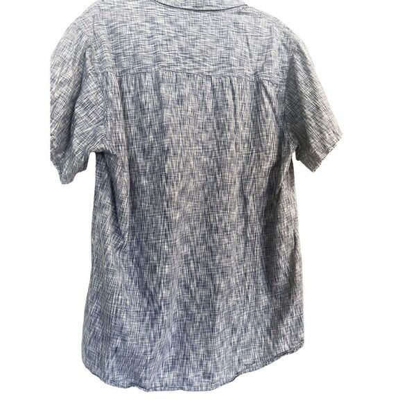 Rebels & Nomads Men's Blue Space Dye Plaid Cotton Button Up Shirt Size XL - Picture 8 of 9